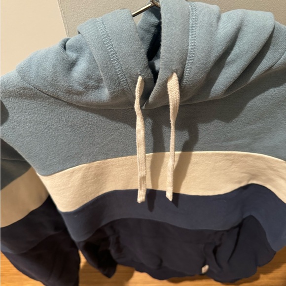 Marine Layer Blue and White Colorblock Hoodie - Picture 2 of 6